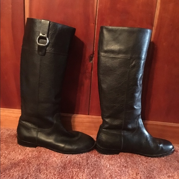 Black leather Banana Republic riding boots