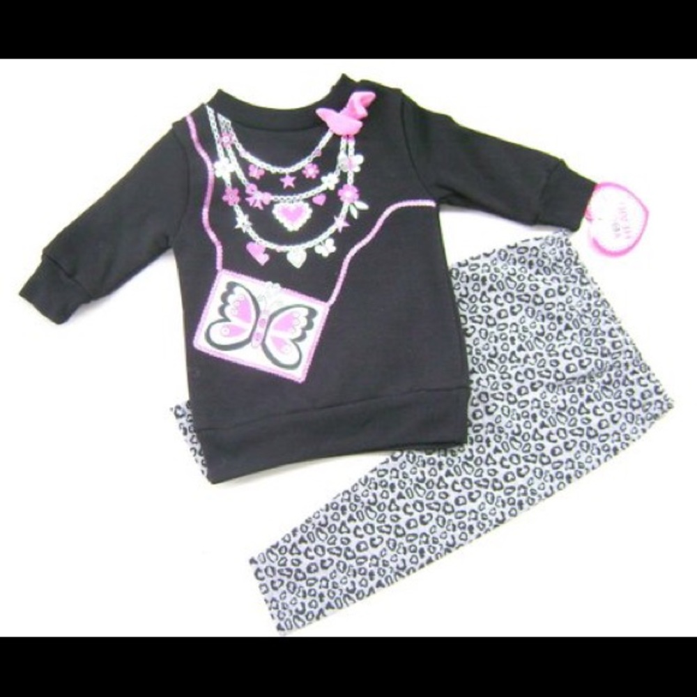 Baby Girl 2pcs Legging Set Size 12M