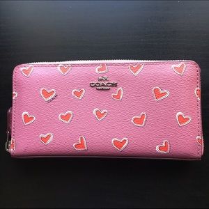 Coach Pink with Hearts wallet