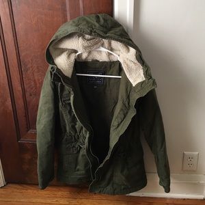 American Eagle Utility Parka with lined hood
