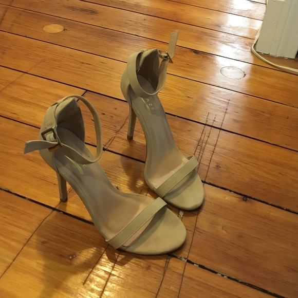 Nude ankle strap high heel