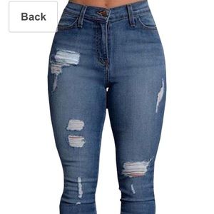Nwot High waisted Stretch Jeans Skinny Distressed