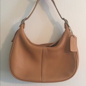Tan leather Coach handbag