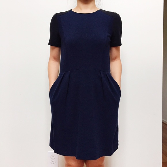 madewell navy blue dress