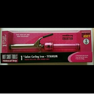 Hot Shot 1" Pink Titanium Curling Iron