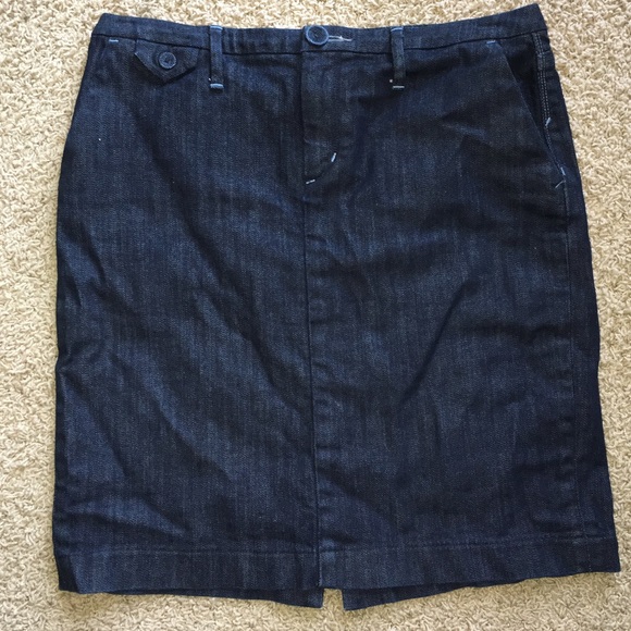 Denim pencil skirt