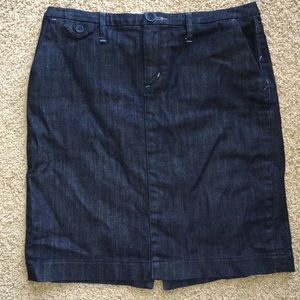 Denim pencil skirt