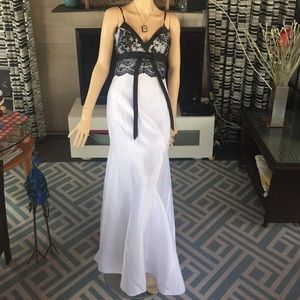 Black and white formal gown