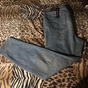 Light blue skinny jeans