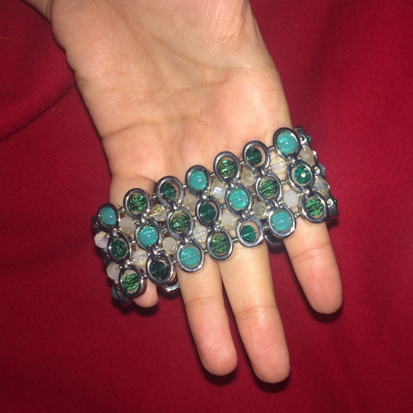 Green and blue bracelet