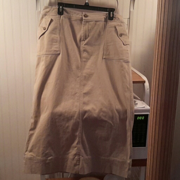 Long khaki skirt