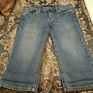 White House Black Market denim petal pushers