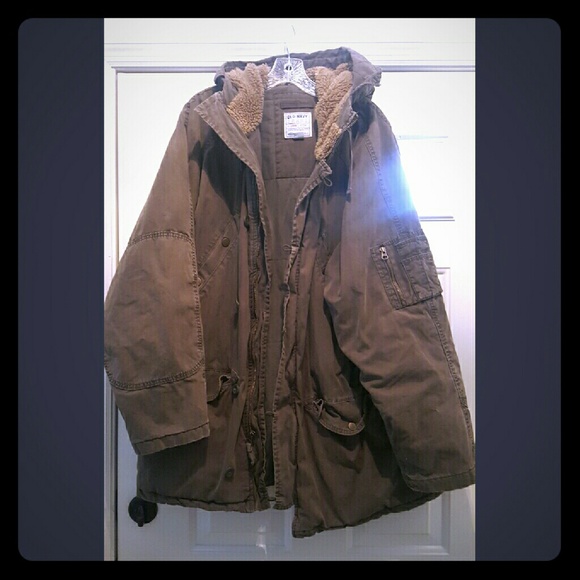 Men's Jacket with attached hood.