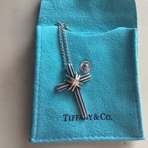 Tiffany & Co. Two-toned cross necklace