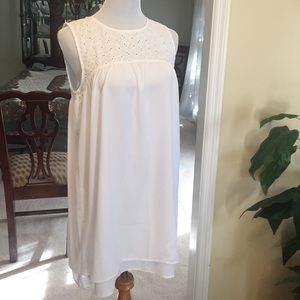 White dress with eyelet. NWOT!!!