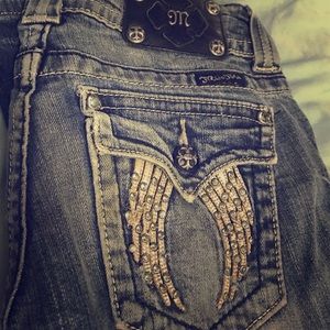 Miss Me Jeans | Dark wash with angel wings