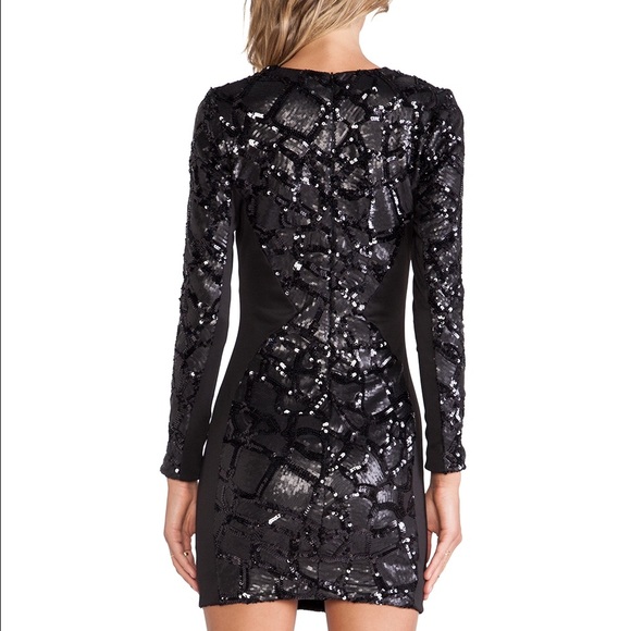 NWOT - Black sequin mini dress - Picture 3 of 4