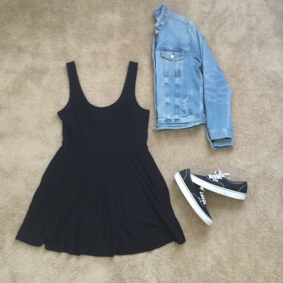 Black skater dress