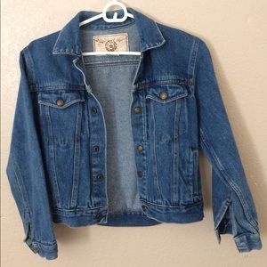 Vintage cropped denim jacket SMALL