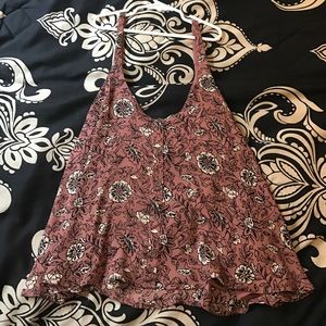 Purple floral tank top