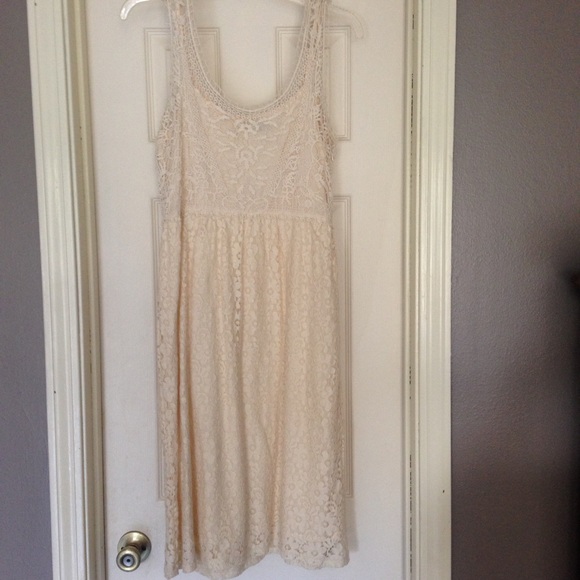 Spense Cream Colored Crochet Dress Size 10