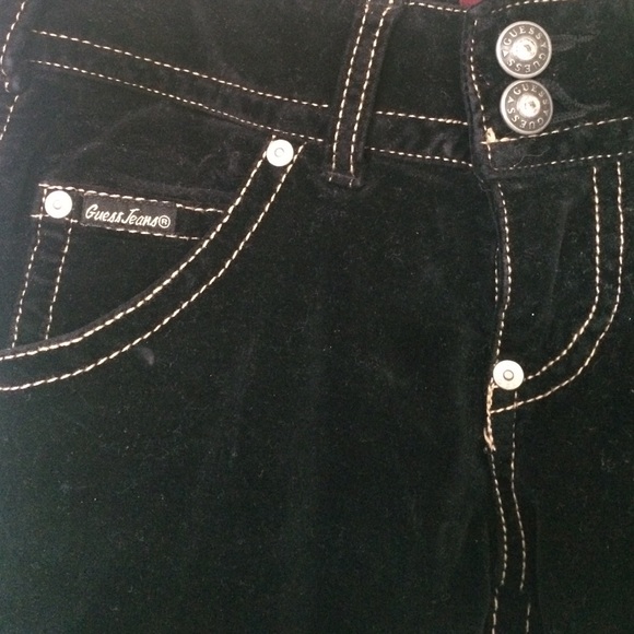 VINTAGE Black Velvet Flare Jeans