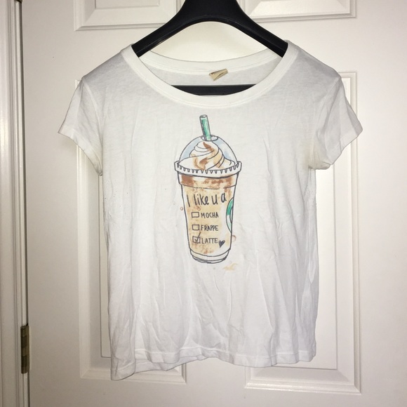 "I like you a latte" tee shirt