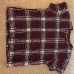 Brandy Melville plaid crop top