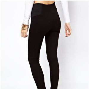 Zara Basic High Waisted Black Leggings