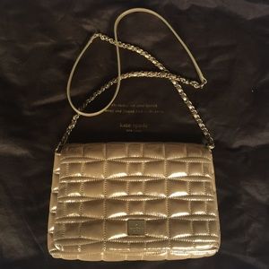 Quilted Gold Kate Spade Crossbody Bag