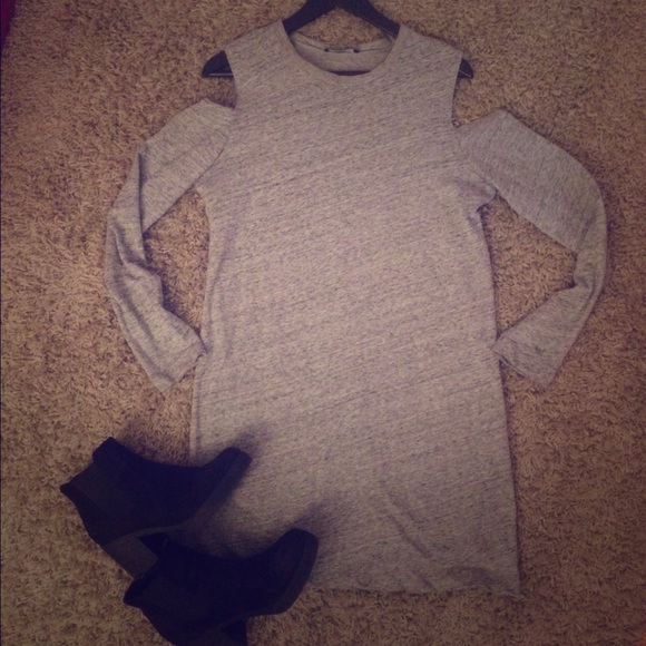 Zara sweater dress- cutout shoulders