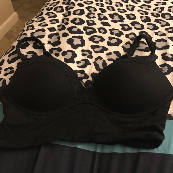 Black Victoria's Secret Push Up Easy Bra 34B