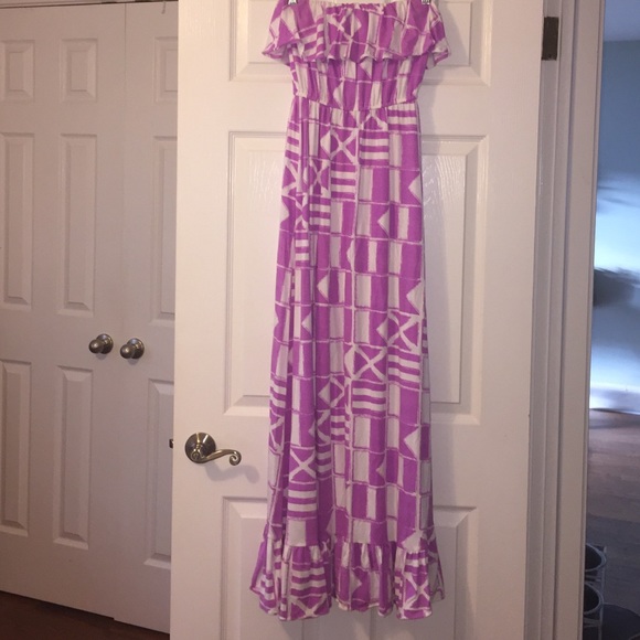 Mahi Gold Ruffle Maxi Dress