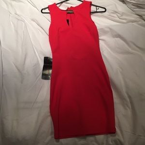 Red bodycon dress