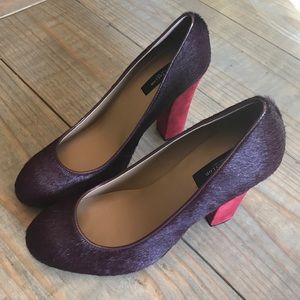 Size 8.5 Ann Taylor furred pumps