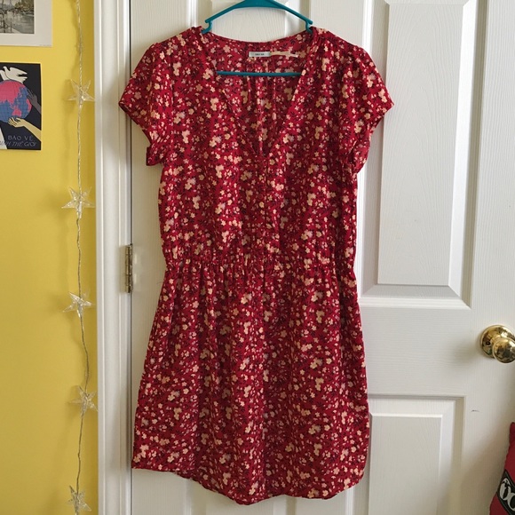 Red floral urban outfitters dress