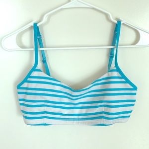 Lululemon Sports Bra Blue White Stripe