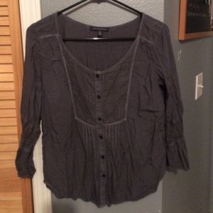 Slate blue blouse