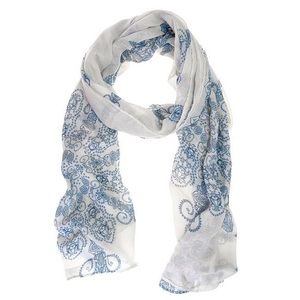Cynthia Blue Print Scarf