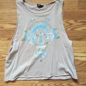 Tribal print muscle tee