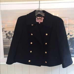 Cropped 3/4 sleeve pea coat