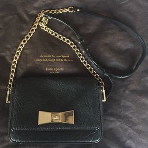 Kate Spade Black crossbody bag w/ gold hardware