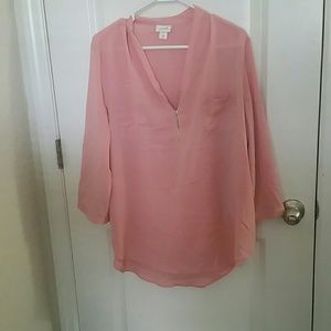 Sheer pink blouse