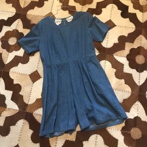 Vintage Oversized Denim Romper