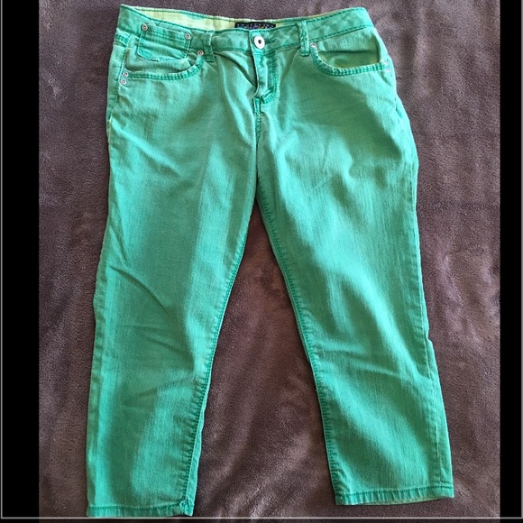 Green Capris Jeans by Something Trickie, sz 13 - Picture 2 of 3