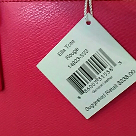 Genuine leather Ella tote Vera Bradley rouge - Picture 4 of 4