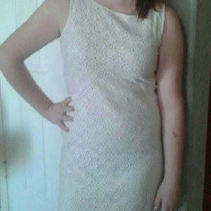 Off-white/cream lace dress