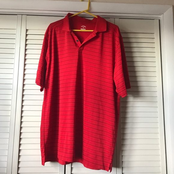 Callaway golf polo red with black stripes size XXL