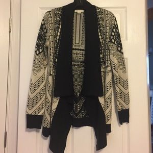 Oversized open cardigan