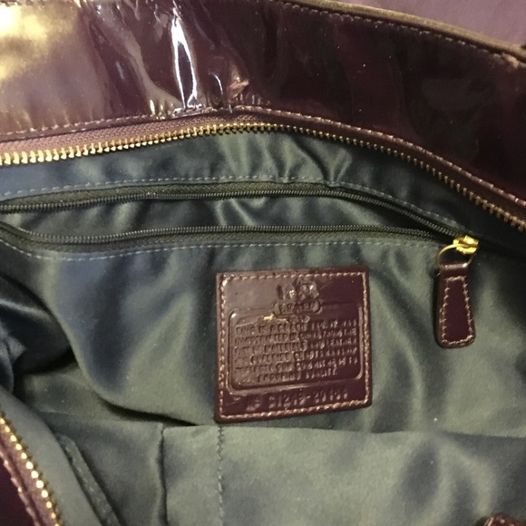 Eggplant purple Coach purse - Picture 2 of 3